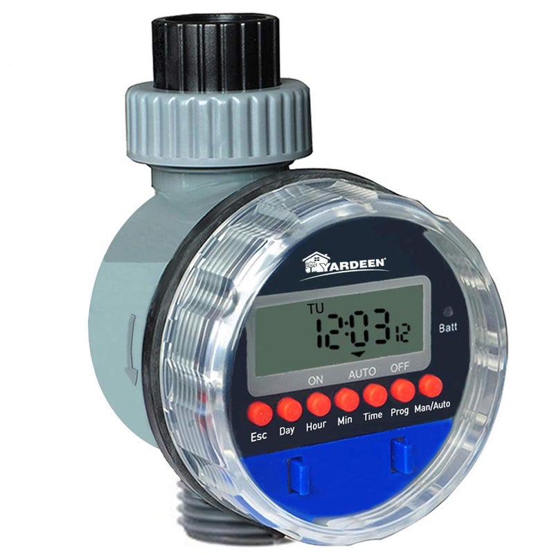 Yardeen Electronic Water Timer Garden Irrigation Controller Digital Intelligence Watering System LCD Waterproof, No Water Pressure Required - Image 1